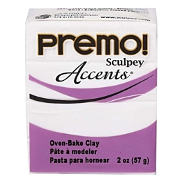 Accents Baking Clay White Glitter Frost Sculpey Premo 57g