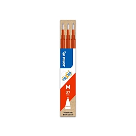 Set 3 recargas para bolígrafo roller tinta gel FriXion Ball Rojo Pilot 0,7mm