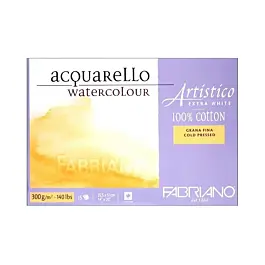 Bloc acuarela Artistico extra white grano fino Fabriano 23x30,5cm 300g/m²