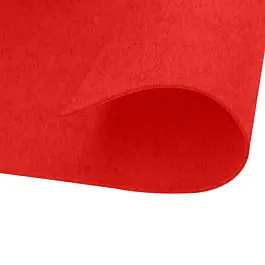 Feutrine acrylique plat rouge, 30 x 45 cm, 1 mm, 160 g/m²