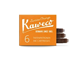 Set mit 6 orangefarbenen Kaweco Tintenpatronen