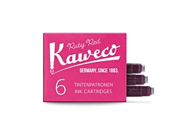 Set mit 6 rubinroten Kaweco Tintenpatronen