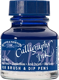 Kalligraphie-Tinte 222 Dunkelblau Winsor und Newton 30ml