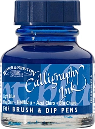 Kalligraphie-Tinte 350 Hellblau Winsor und Newton 30ml