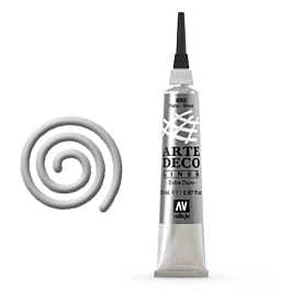 Medium Contour 692 Silver Art Deco Liner by Vallejo, 20ml