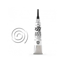 Medium Contour 696 White Art Deco Liner by Vallejo, 20ml
