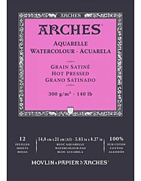 Block Arches incollato 1 lato Grana Satinata 14,8x21cm 300g/m²