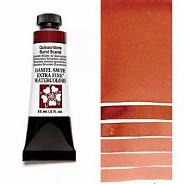 Watercolour Extra Fine Quinacridone Burnt Scarlet tube S.2 Daniel Smith 15ml