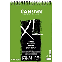 Canson XL spiral bound drawing pad soft cover fine grain A4 160g/m²