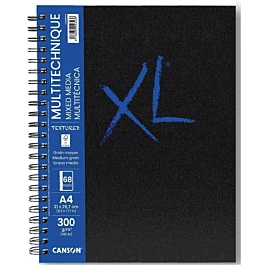 Cuaderno XL Mix Media Textured Espiral Tapa Dura Grano Medio Canson A4 300g/m²