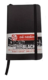 ArtCreation Black Paper Sketchbook, 140g/m², 9x14cm