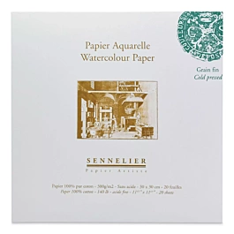 Sennelier fine grain watercolor pad 300g/m² 30x30cm 20 sheets