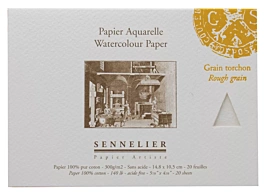 Sennelier coarse grain watercolor pad 300g/m² 51x36cm 20 sheets
