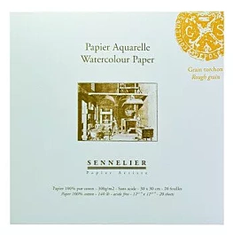 Sennelier coarse grain watercolor pad 300g/m² 30x30cm 20 sheets