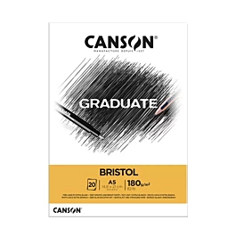 Canson A5 A5 180g/m² Graduate Bristol Glued 1 Side Extra Smooth 180g/m² Notebook