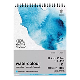 Bloco espiral aquarela de grão fino Winsor & Newton 27,9x35,6cm 300gr