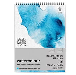 Almofada espiral de grão fino aquarela Winsor & Newton 30,5x40,6CM 300gr