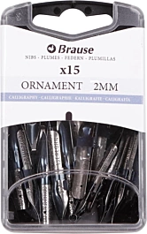 Caja 15 Plumillas Redondas Ornament Iserlohn Brause 2mm
