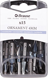 Caja 15 Plumillas Redondas Ornament Iserlohn Brause 4mm