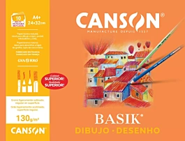 Minipack 10 Papeles Dibujo Basik Liso Canson A4+ 130g/m²