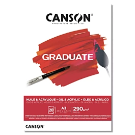 Canson A3 Medium Grain Graduate Farba olejna akrylowa 1-stronnie klejona 1-stronnie średnioziarnista 290g/m²