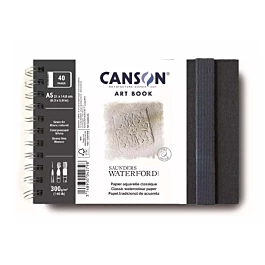 Canson Aquarel Papierblok Saunders Waterford Spiraal aan korte zijde A5