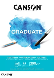 Blocco note per acquerello Graduato Incollato 1 Lato Grana Fine Canson A4 250g/m²