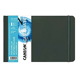 Cuaderno Graduate Acuarela Tapa Dura Grano Fino Canson 21,6x14cm 250g/m²