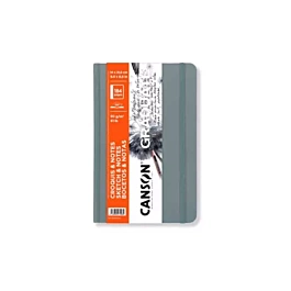 Cuaderno Sketch Graduate Tapa Dura Gris Claro Muy Liso Grano Fino Canson 14x21,6cm 90g/m²