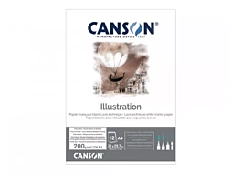 Bloc Illustration Encolado 1 Lado Extra Liso Grano Fino Canson A3 200g/m²