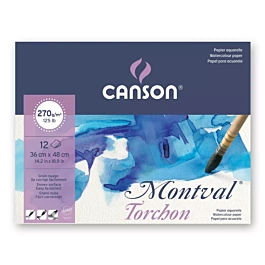 Bloc Guarro Montval 36x48cm Aquarelle 270g/m² Grain Gros