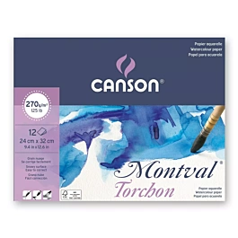 Bloc Guarro Montval 24x32cm Aquarelle 270g/m² Grain Gros
