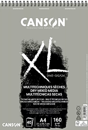 Bloc XL Dibujo Texturado Sand Grain Espiral Gris Canson A4 160g/m²