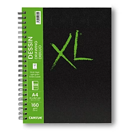 Cuaderno XL Dibujo Espiral Tapa Dura Grano Fino Canson A4 160g/m²