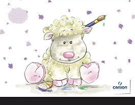 Creative Studio Kids Drawing Folder Canson Sheep Rubber Binder 26x33cm