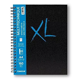 Cuaderno XL Mix Media Espiral Tapa Dura Grano Fino Canson A4 160g/m²