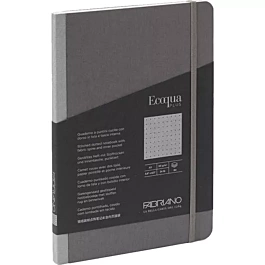 Zeszyt Antracita w kropki Fabric EcoQua Plus Fabriano A5 90gr/m² 