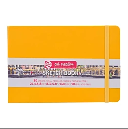 Cuaderno Sketch Book Amarillo Dorado ArtCreation 140g/m² 21x14,8cm