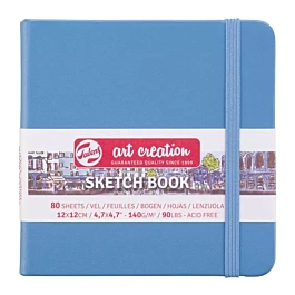 Cuaderno Sketch Book Azul Lago ArtCreation 140g/m² 12x12cm