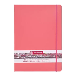 Cuaderno Sketch Book Rojo Coral ArtCreation 140g/m² 21x29,7cm