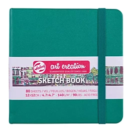 Cuaderno Sketch Book Verde Bosque ArtCreation 140g/m² 12x12cm