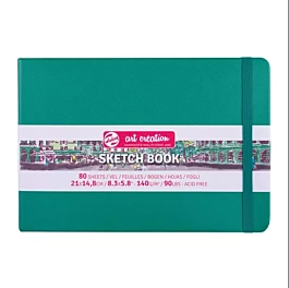 Cuaderno Sketch Book Verde Bosque ArtCreation 140g/m² 21x14,8cm