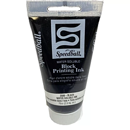 Speedball Water-Soluble Block Printing Ink Black 75ml