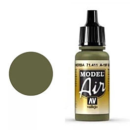 Pintura modelismo 411 Verde Hierba Model Air Vallejo 17ml