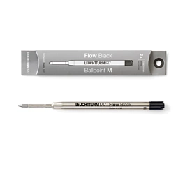 Leuchtturm1917 Set 2 ink refills biros Drehgriffel Nr.1 Black Flow M