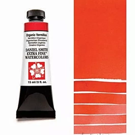Organic Vermilion Extra Fine Watercolour tube S.2 Daniel Smith 15ml
