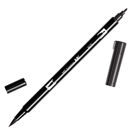 Tombow ABT Dual Brush Pen N25 Lamp Black 
