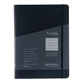 Quaderno a righe Nero EcoQua Plus Fabriano A5 90gr/m²