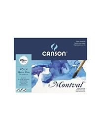 Montval Canson Bloc Aquarelle 40 feuilles collées 24x32cm 200g/m²