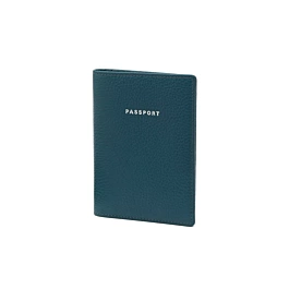 Boutique Fabriano Custodia per passaporto in pelle verde acqua 10x14 cm